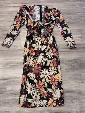 Wayf Tie-Front Midi Dress